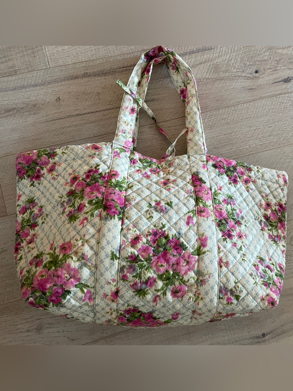 LINEN QUILTED PADDED LARGE SHOPPER BAG - SÉZANE X ANDION